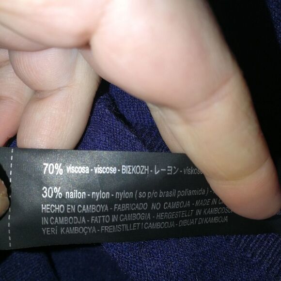 ZARA Purple / Blue Thin Knit Casual Open Front Cardigan Size Small - Picture 10 of 13